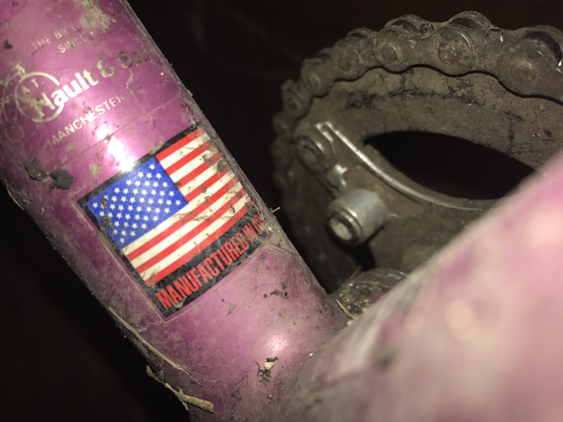 My 20 year old Trek still rocking the original American flag decal.